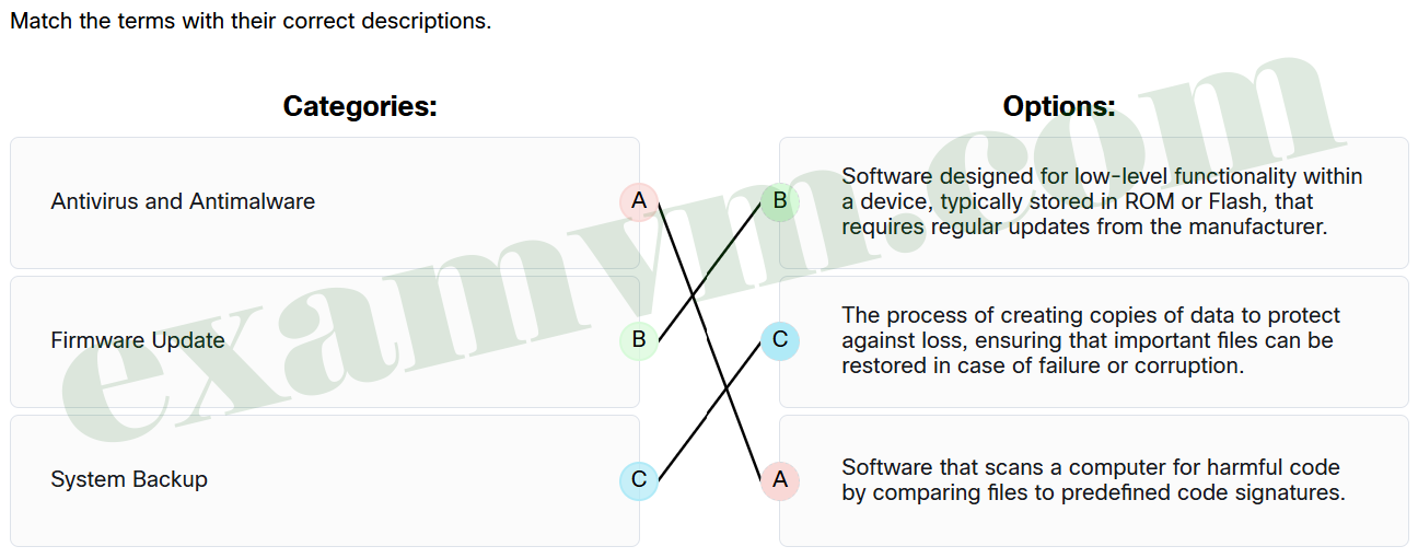 Match the terms with their correct descriptions